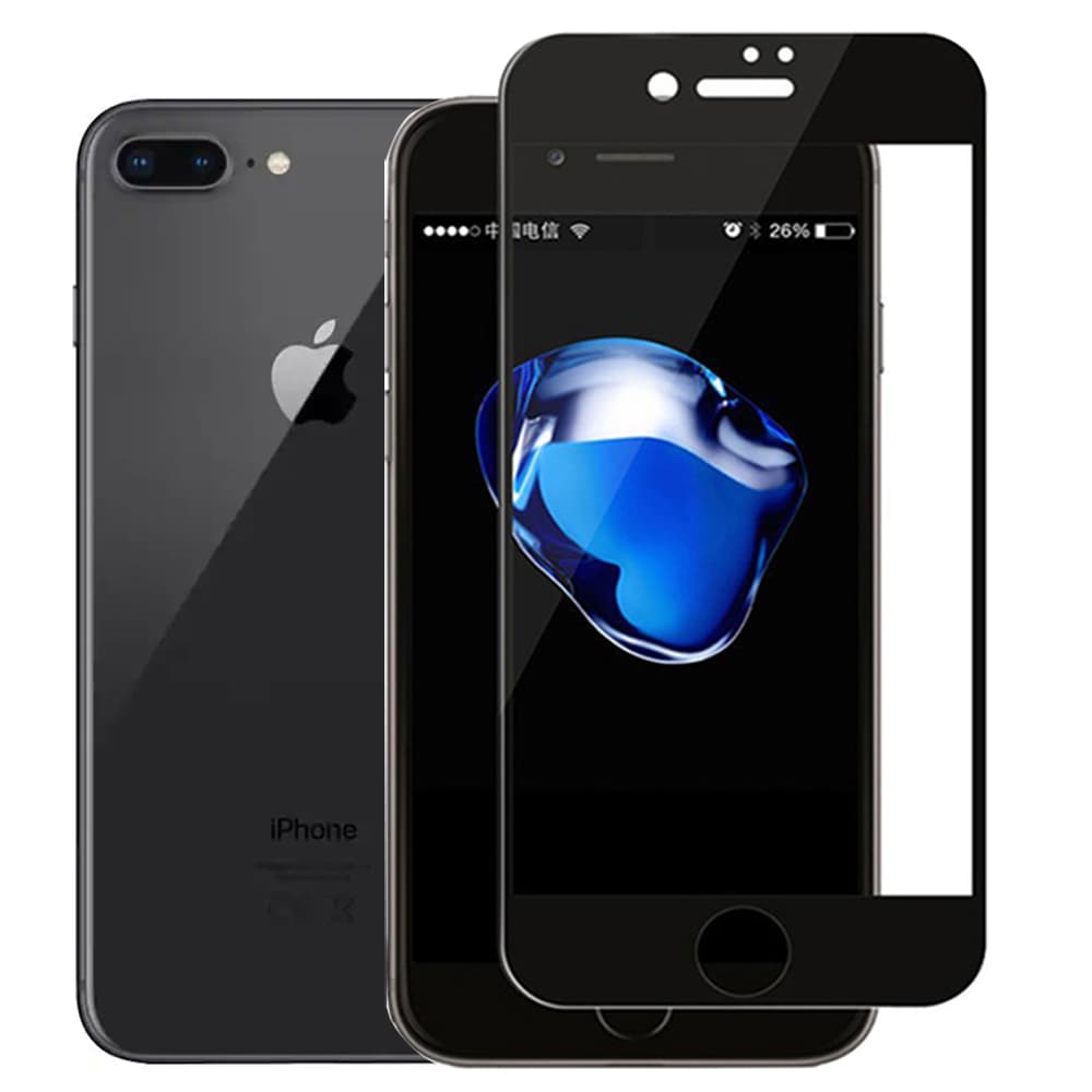 iPhone 7 Plus 2.5D 4-PACK Skärmskydd Ram 9H 0,3mm