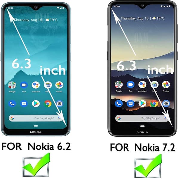 3-PACK Nokia 6.2 2.5D SVART