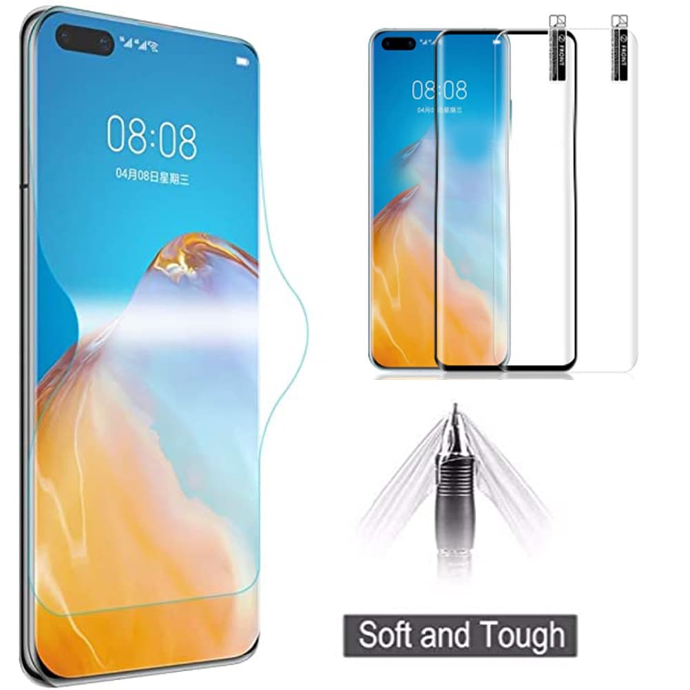 Huawei P40 Pro 2-PACK Mjukt Skärmskydd 3D PET 9H 0,2mm