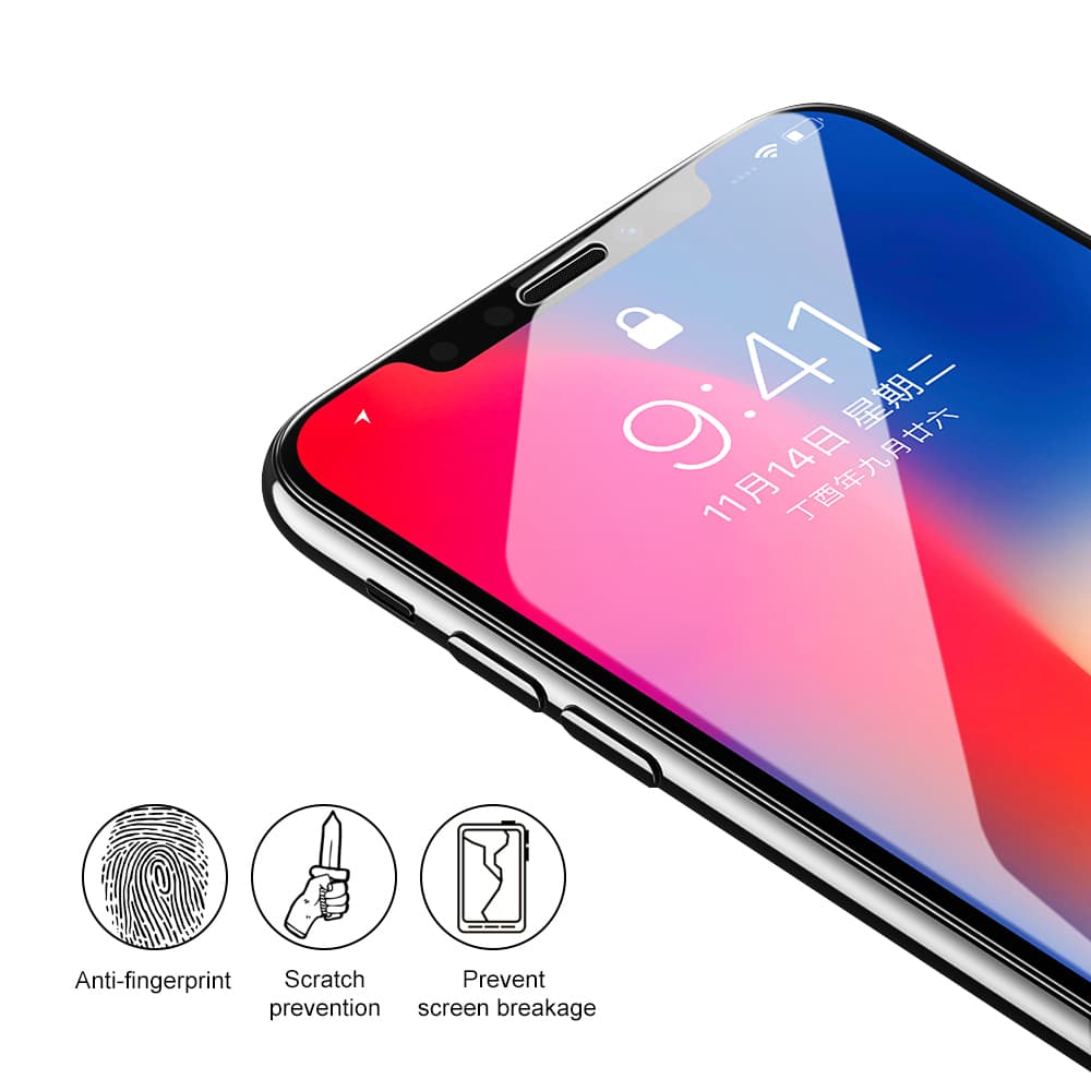 iPhone X/XS 2-PACK Skärmskydd 2.5D Ram 9H 0,3mm