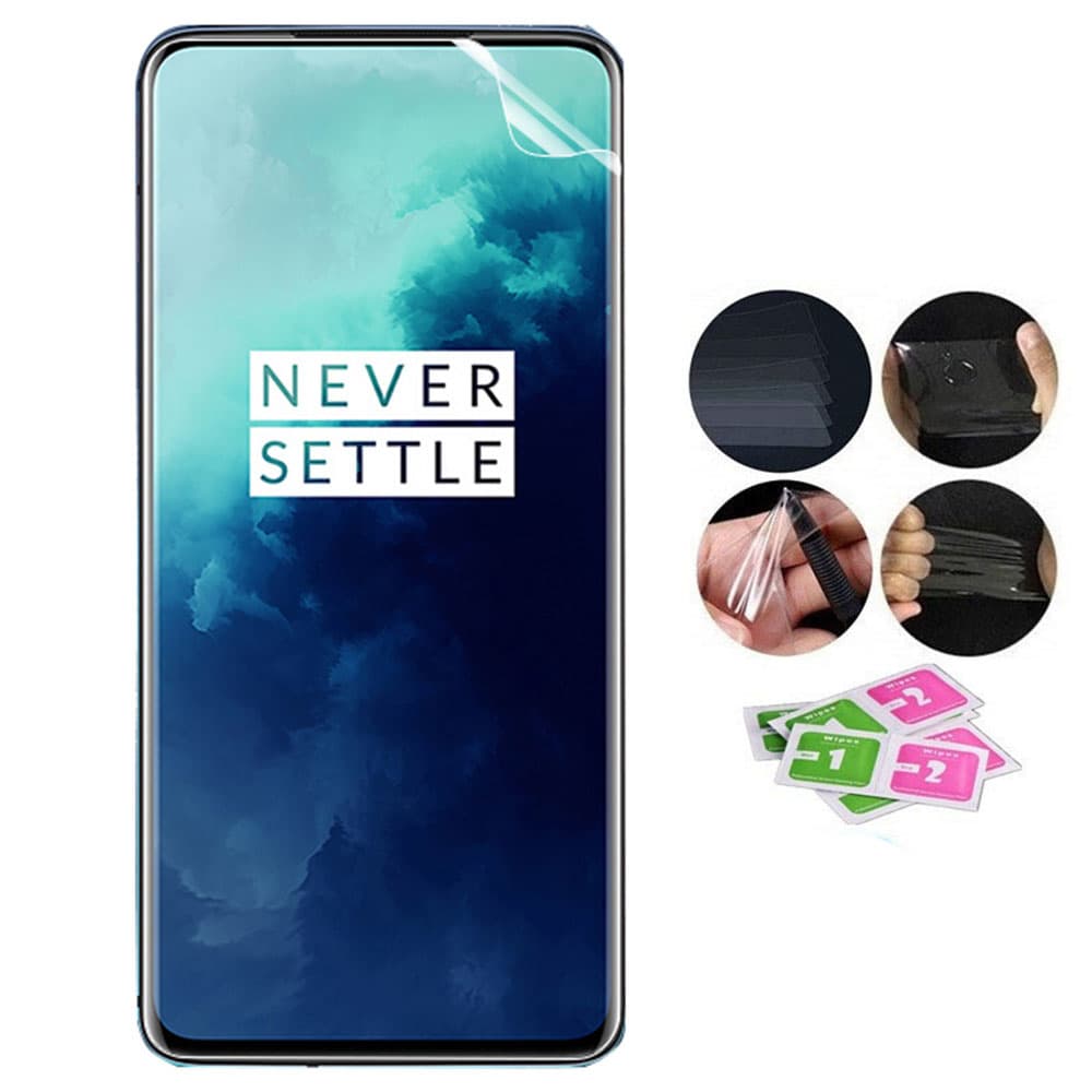 OnePlus 7 Pro 2-PACK Mjukt Skärmskydd PET 9H 0,2mm