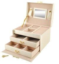 Smyckeskrin / Klockbox med 20 olika fack