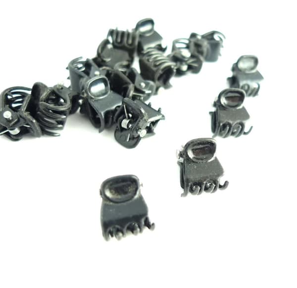 Hårklämmor små Svarta 4-pack