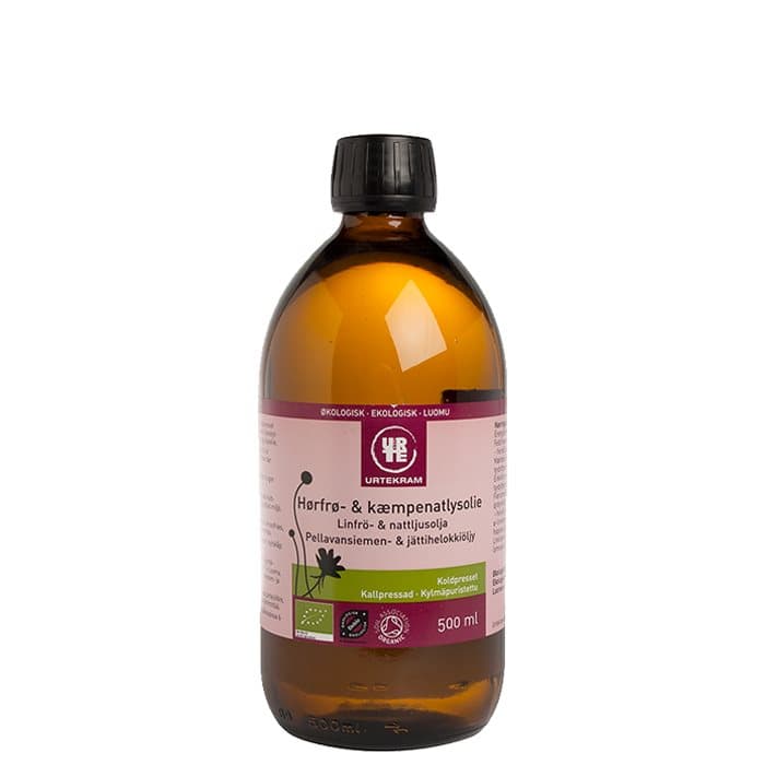 Hørfrø- og natlysolie ØKO, 500 ml