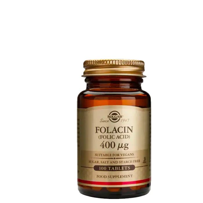 Folic Acid 400 mcg, 100 tabletter