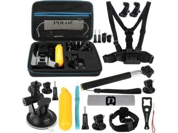 Puluz 20 in 1 Accessories Ultimate Combo Kits for sports cameras PKT11