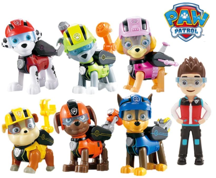 7 Paw Paw Patrol figurer 7-8 CM