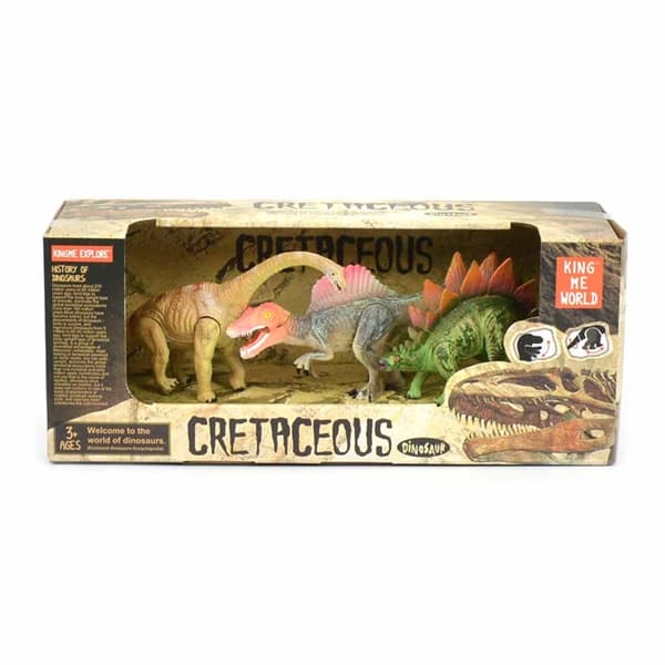 Dinosaurier 3-pack T-rex, triceratops & brachiosaurus tegosaurie, brachiosaurus & spinosaurus