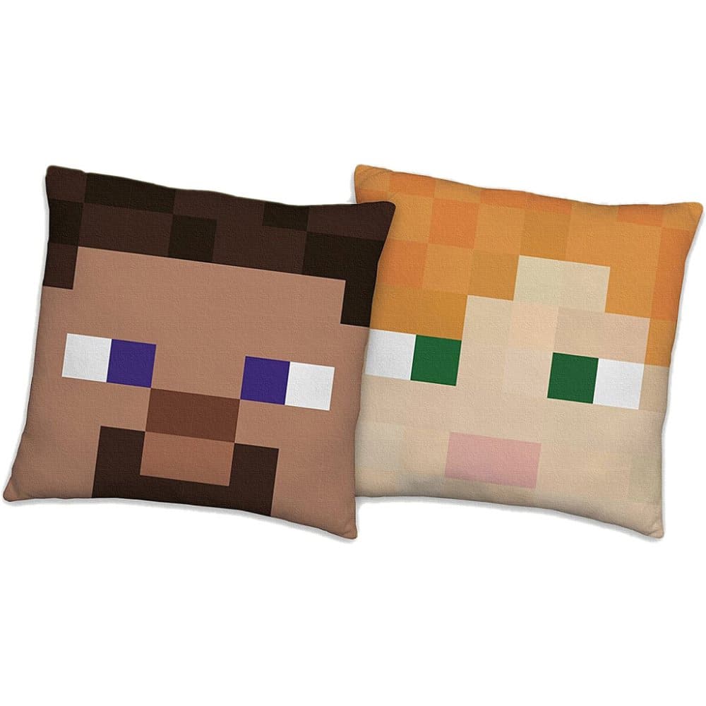 Minecraft Pillow Dobbelt motiv Reversible, Steve & Alex, Pillows