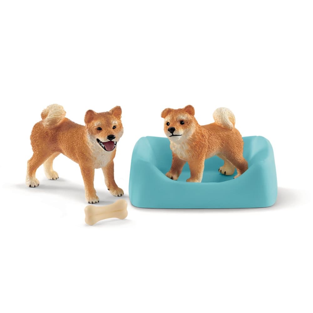 Schleich Shiba inu Tik och valp 42479