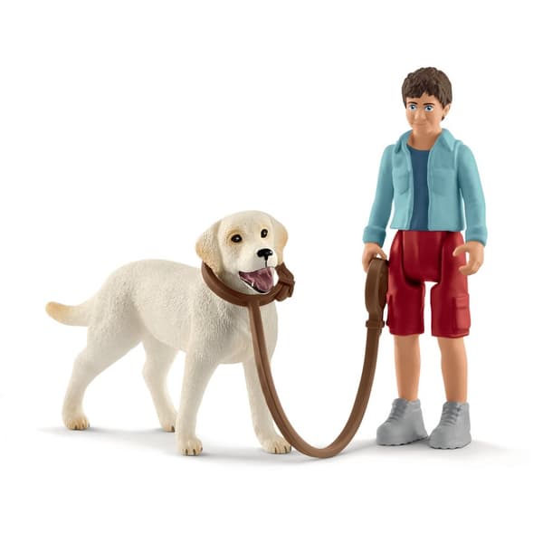 schleich® FARM WORLD Promenad med Labrador Retriever 42478