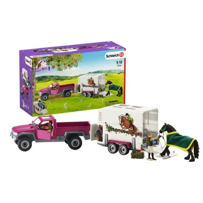 Schleich figur 42346 - Häst - Pickup med hästvagn