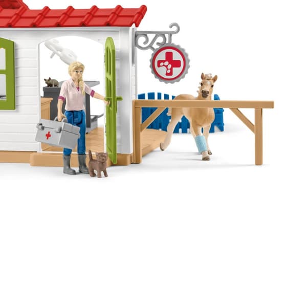 schleich® FARM WORLD Veterinärklinik med husdjur 42502