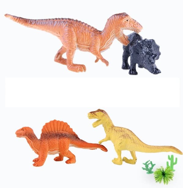 12st Dinosaurie-malli plast leksak handgjorda figuuri