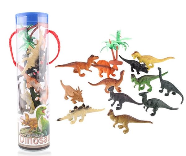 12st Dinosaurie modell plast leksak handgjorda figurer