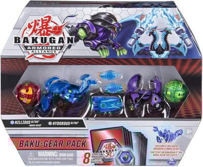 Bakugan Baku-Gear 4-Pack Ultra Nillious & Ultra Hydorous