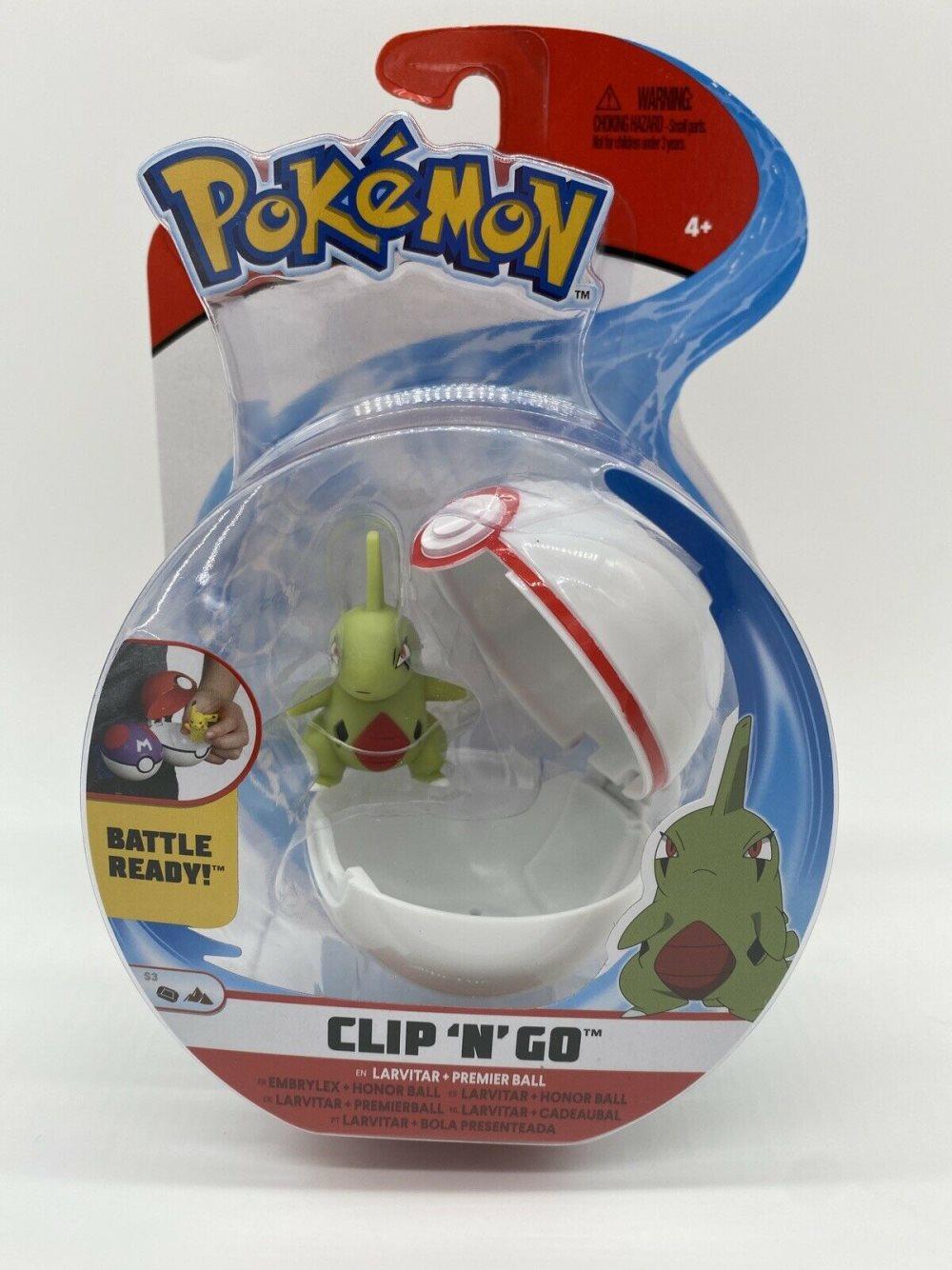 Pokemon Clip N Go Larvitar + Premier Ball