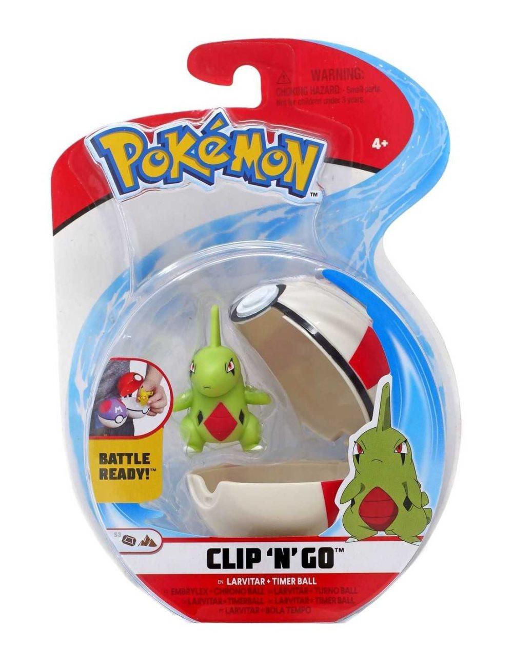 Pokemon Clip N Go Larvitar + Premier Ball