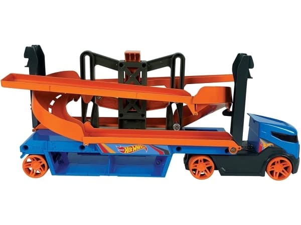Hot Wheels Lift & Launch Hauler, Svart, Blå, Oransje, Kjøretøysett, 3 år, Gutt, 6 hjul, 1 stykker