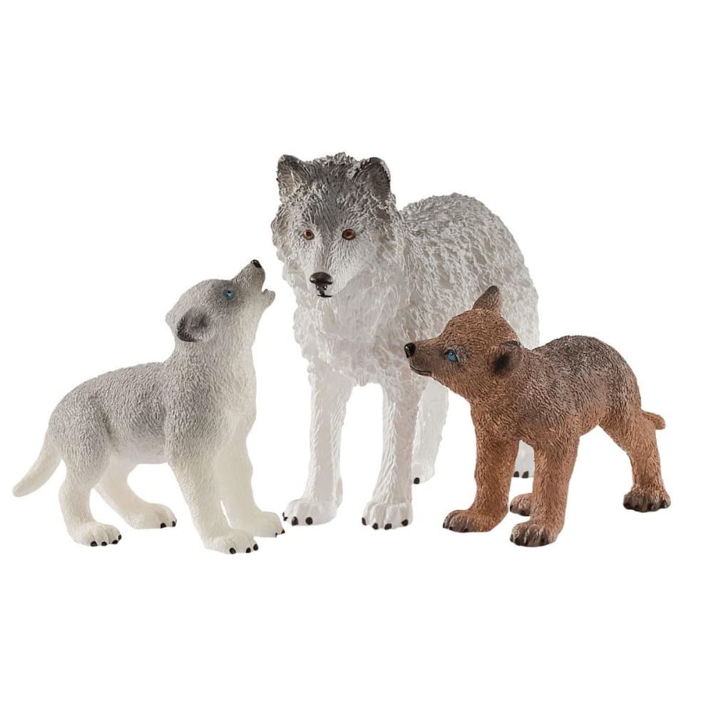Schleich Wild Life - Moder Ulv med To Hvalpe