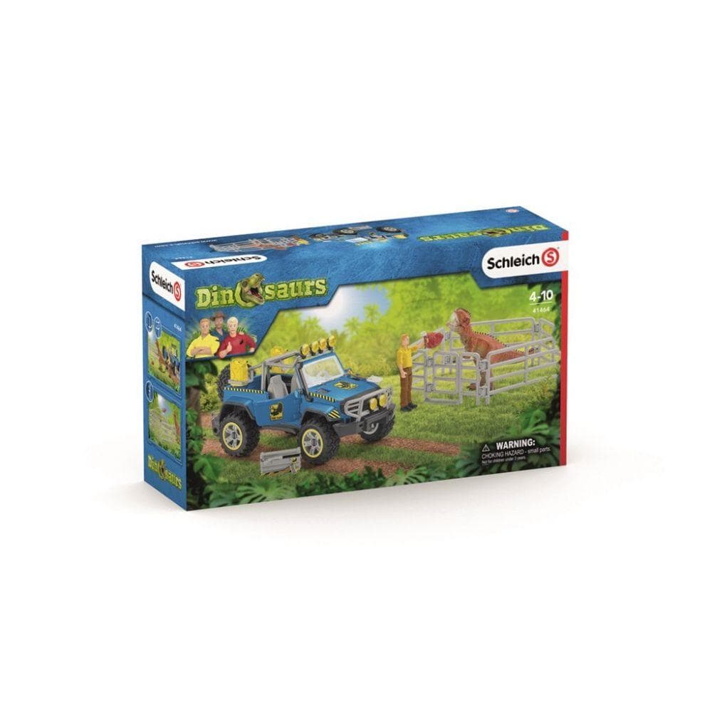 Schleich Dinosaurs Terrängbil med flak för dinosaurie 41464