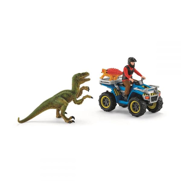 schleich® DINOSAURS Flykt på fyrhjuling från velociraptor 41466