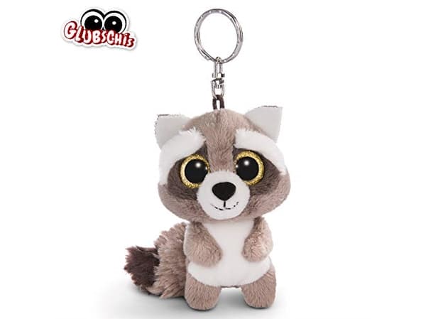 NICI Racoon Clooney, Nyckelring, Grå, Vit, Metall, Plysch, Polyester, Figur, 3 År, Pojke/flicka
