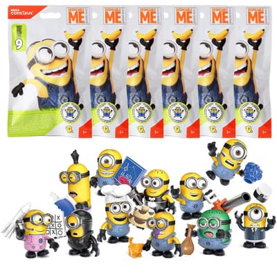 6-pakning Mega Construx Minions Despicable Me Figure Blind Bag Series 9