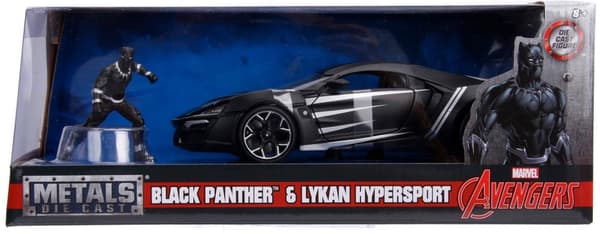 Marvel Black Panther Lykan Hypersport med figur 1:24