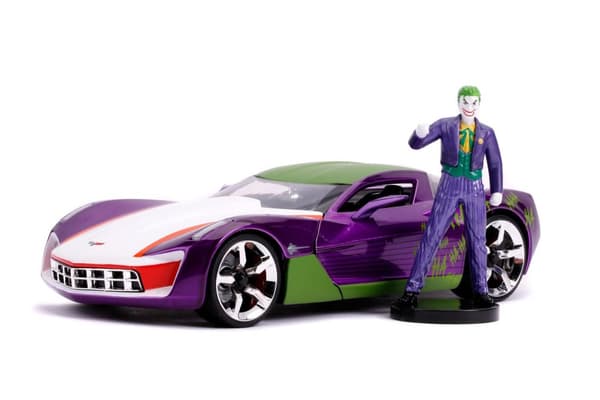 DC The Joker & 2009 Chevy Corvette Stingray Metall 1:24