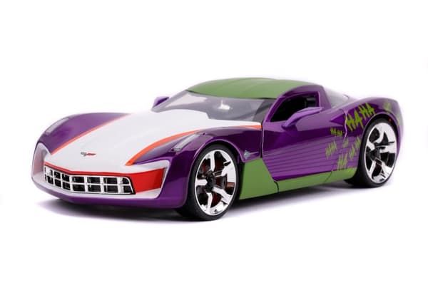 DC The Joker & 2009 Chevy Corvette Stingray Metall 1:24