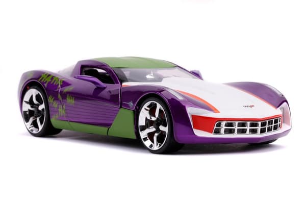 DC The Joker & 2009 Chevy Corvette Stingray Metall 1:24