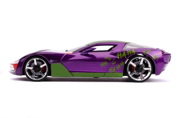 DC The Joker & 2009 Chevy Corvette Stingray Metall 1:24