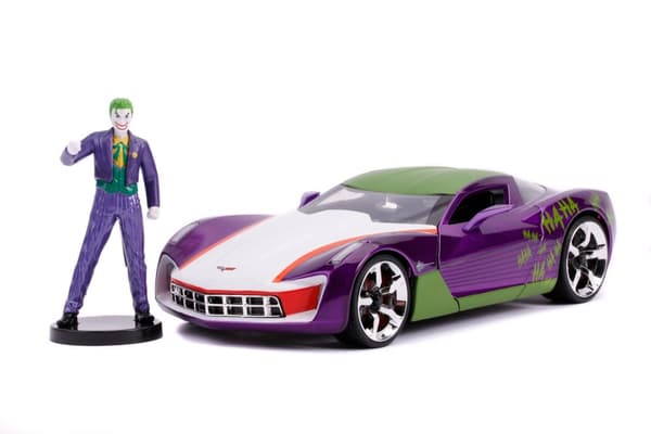 DC The Joker & 2009 Chevy Corvette Stingray Metall 1:24