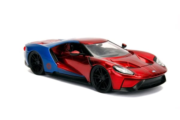 Marvel Spiderman 2017 Ford GT figuurilla Metal 1:24