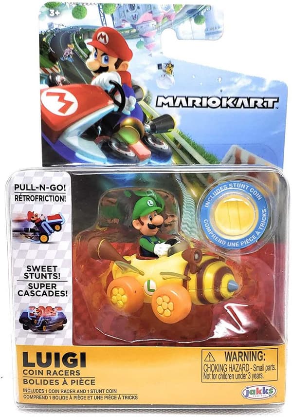 Super Mario Mario Kart Coin Racers Luigi Jakks