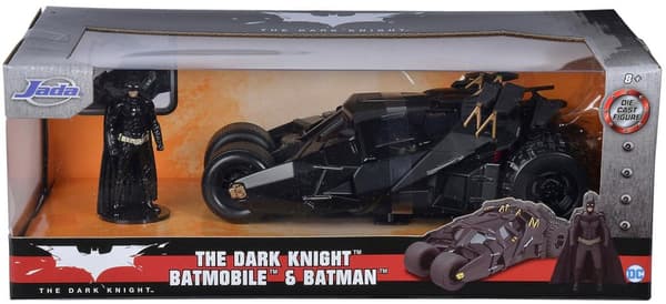 Batman The Dark Knight Batmobile med figur Metal 1:24