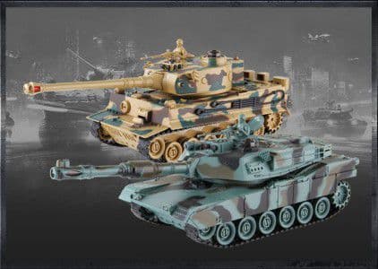 Gimmik M1A2 Abrams and German Tiger v2 fighting tanks set (UF/99828)