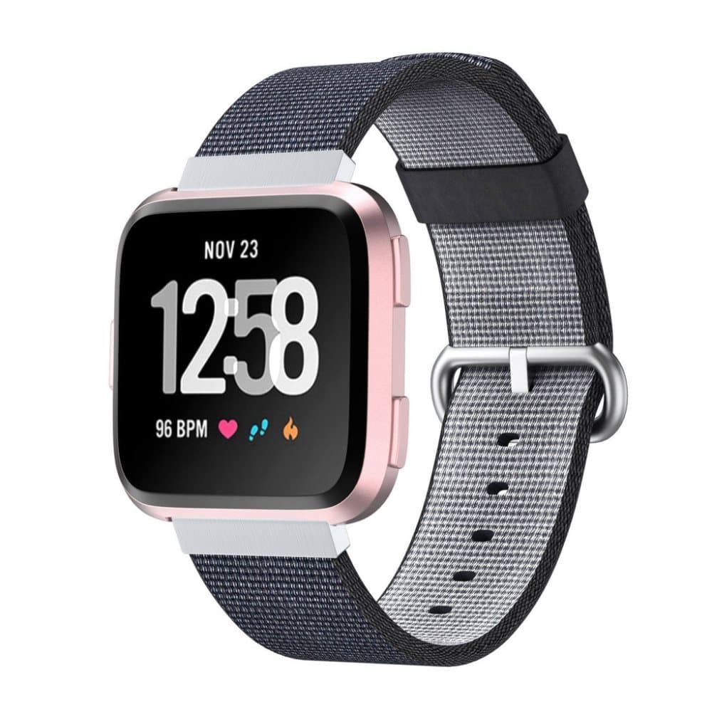 Fitbit Versa armband i nylon - Svart