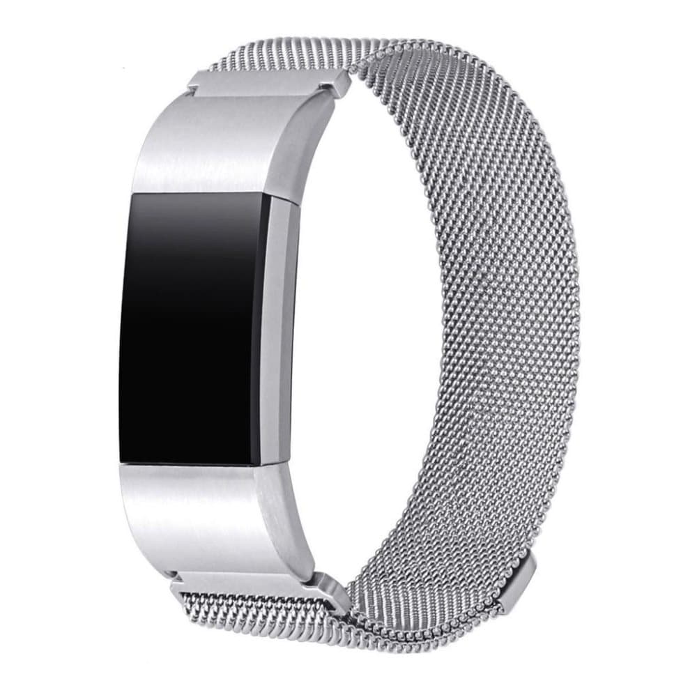 Fitbit Charge 2 armbånd milanesisk loop - Sølv - S