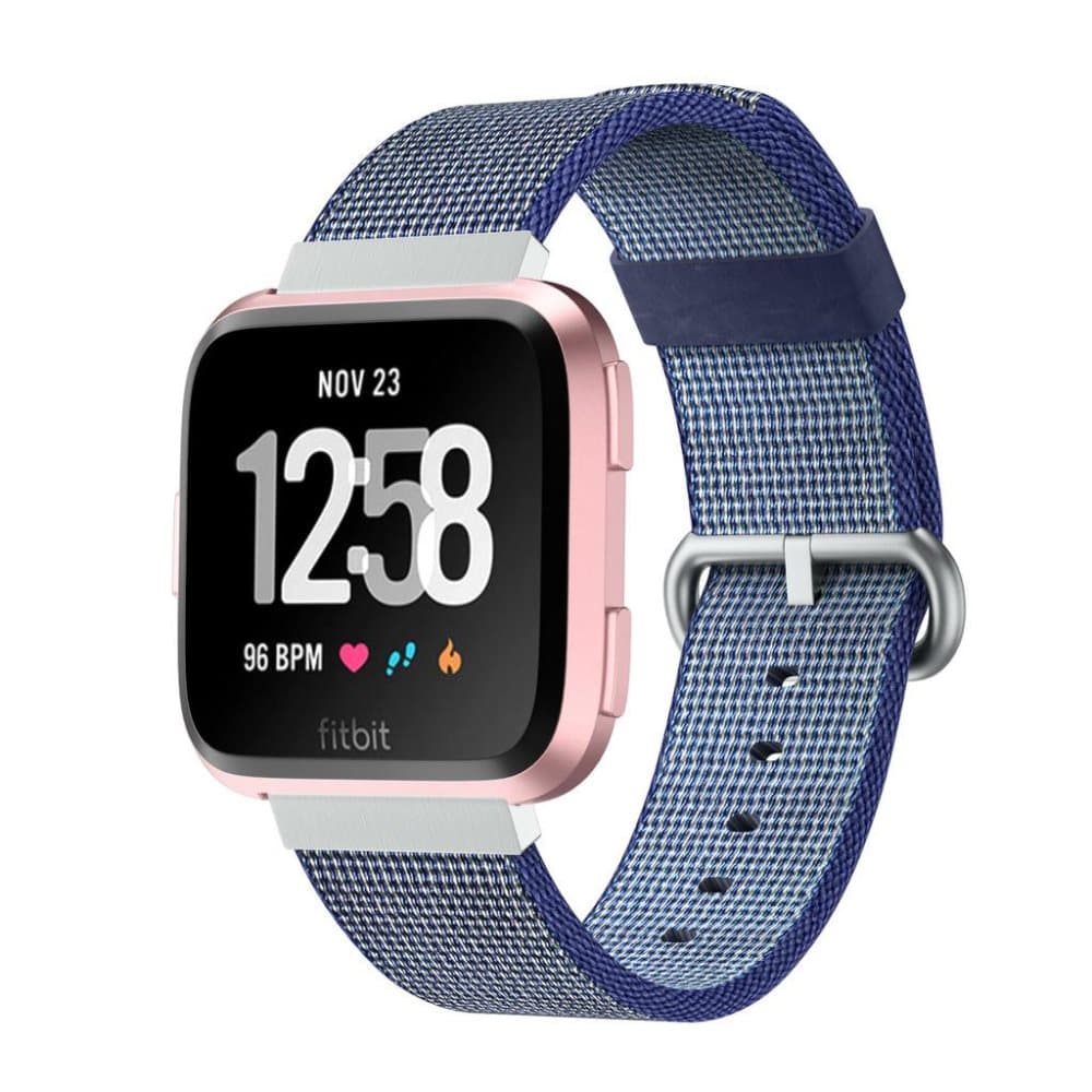 Fitbit Versa armband i nylon - Mörkblå