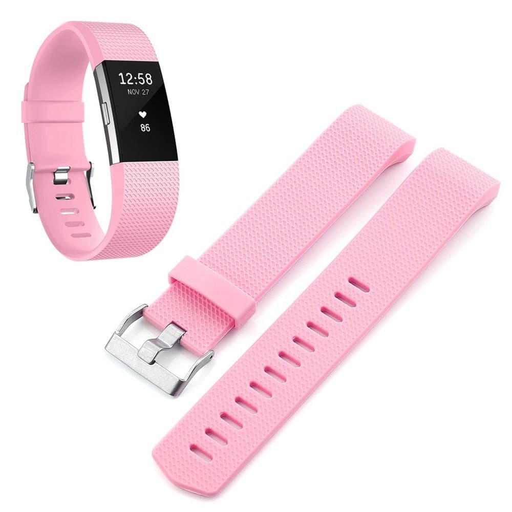 Fitbit Charge 2 armbånd - lyserød - S