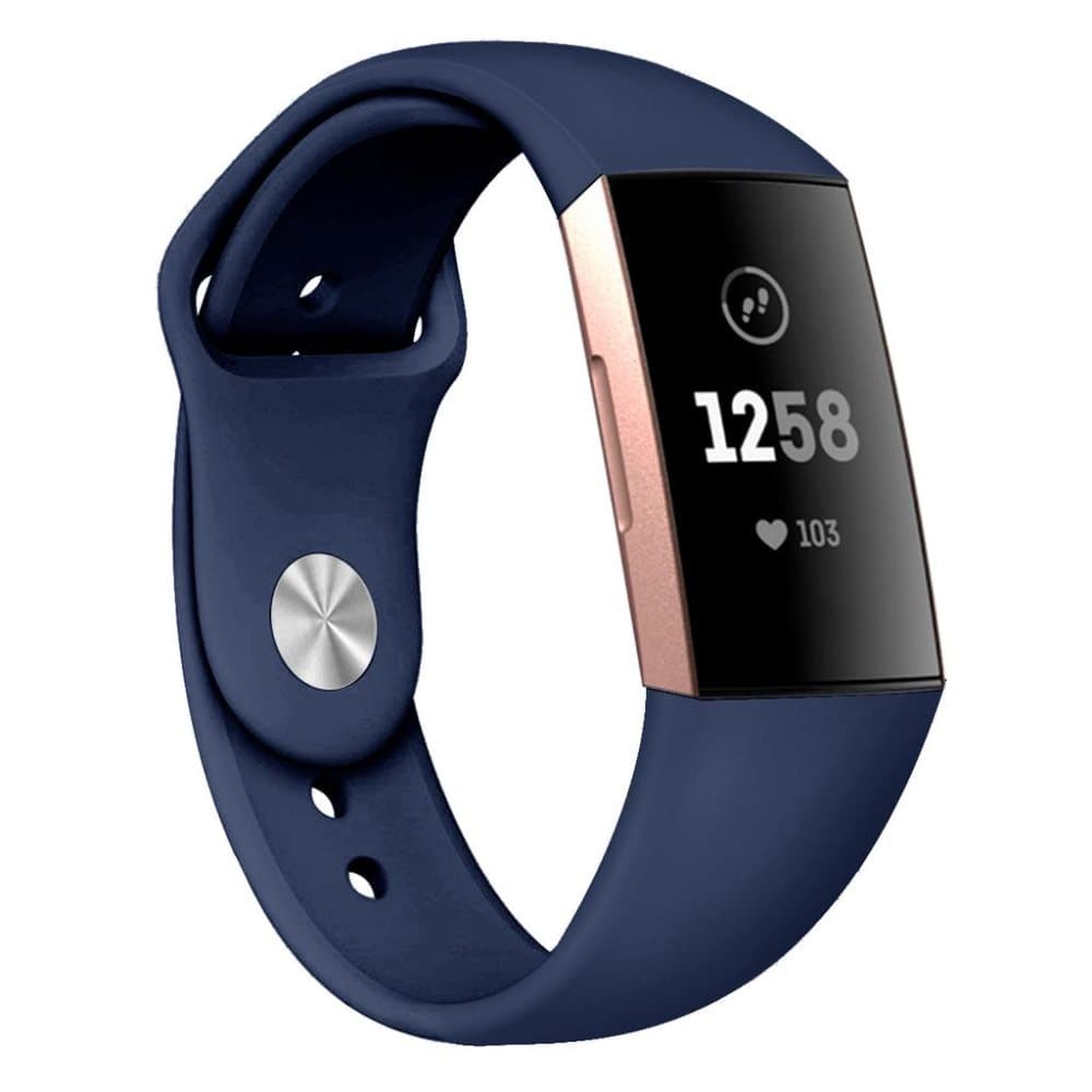 Fitbit Charge 3/4 armband silikon Mörkblå (S)