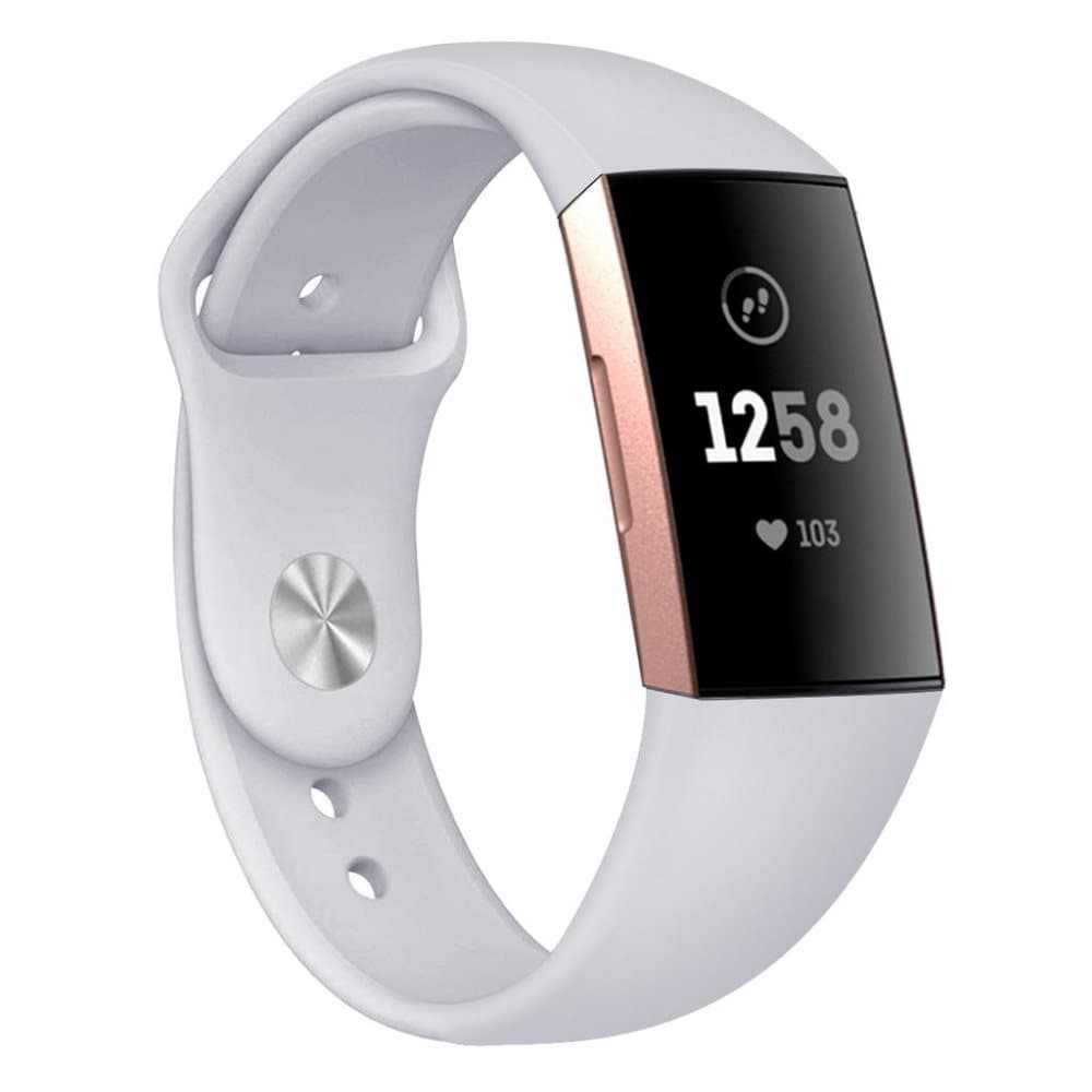 Fitbit Charge 3/4 armbånd silikon - grå - S