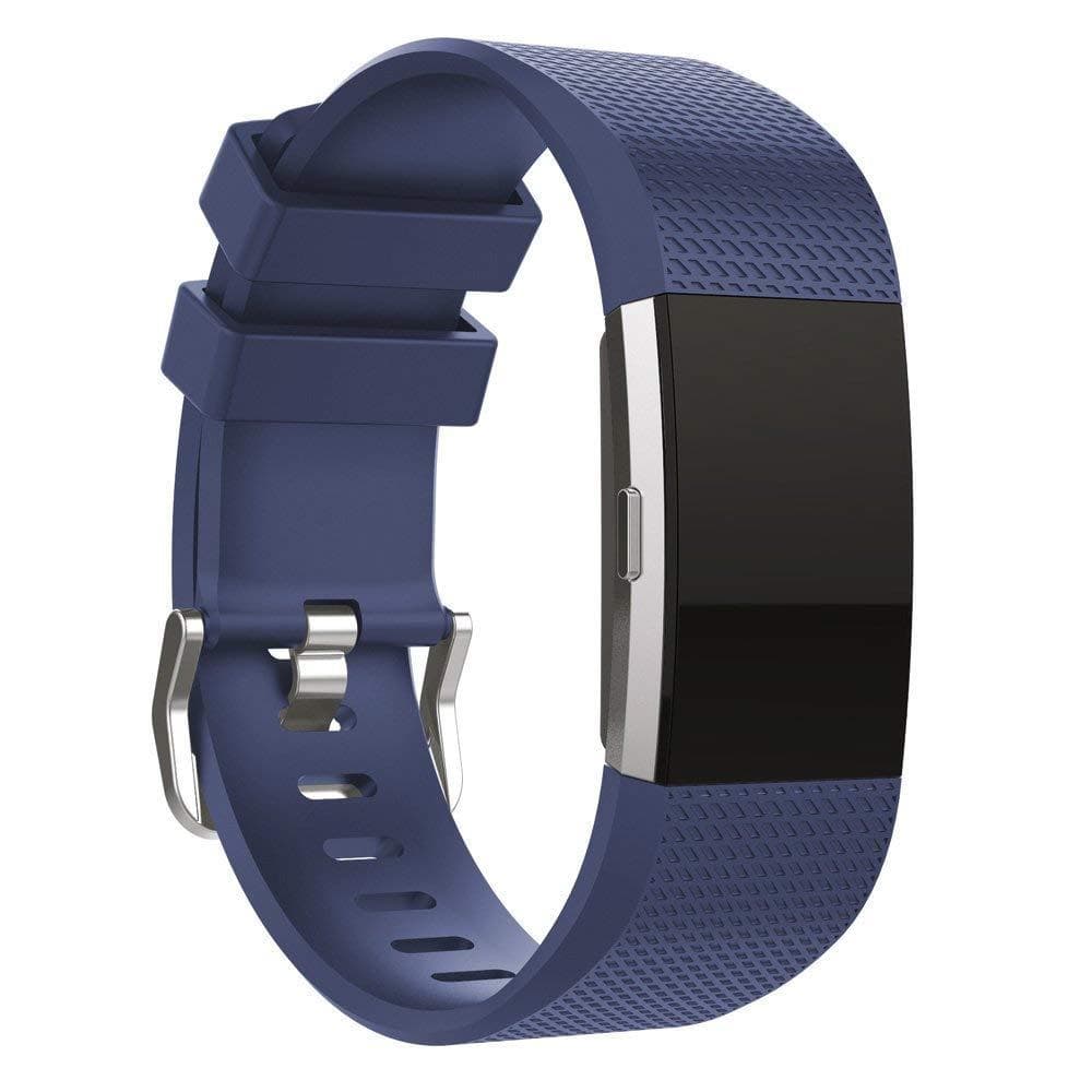 Fitbit Charge 2 armbånd silikon mørkeblå (L)