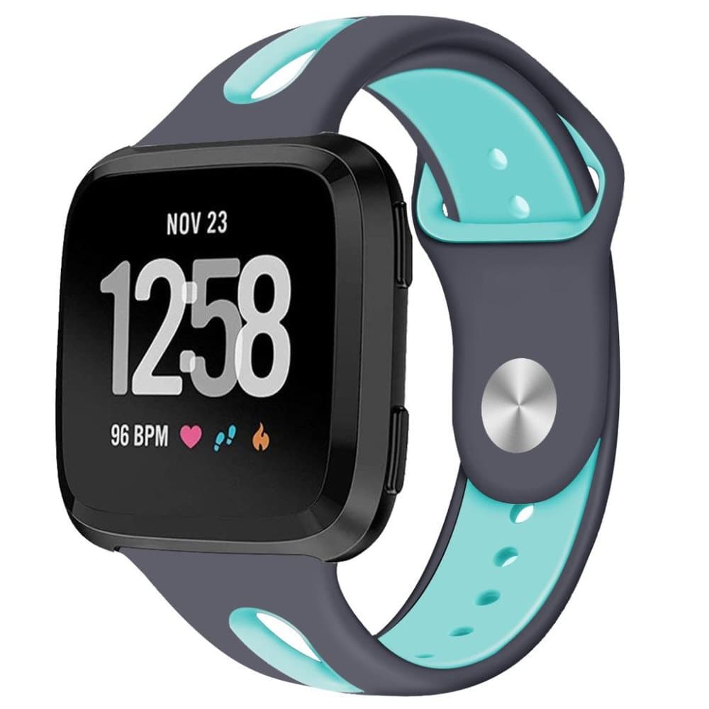 Fitbit Versa armbånd silikon grå / turkis