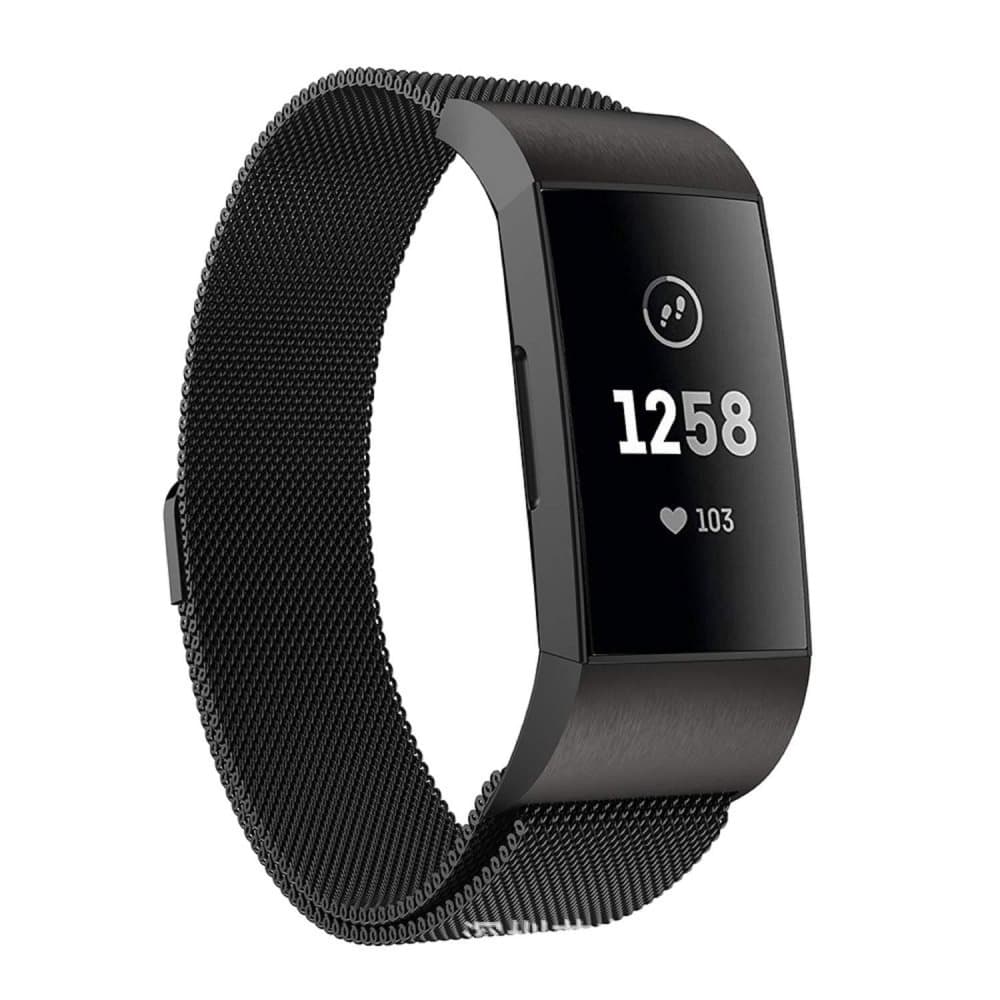 Fitbit Charge 3/4 armbånd Milanese loop Black (S)