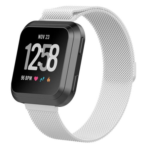 Bild av Fitbit Versa/Lite/SE armband Milanesisk loop Silver (L)