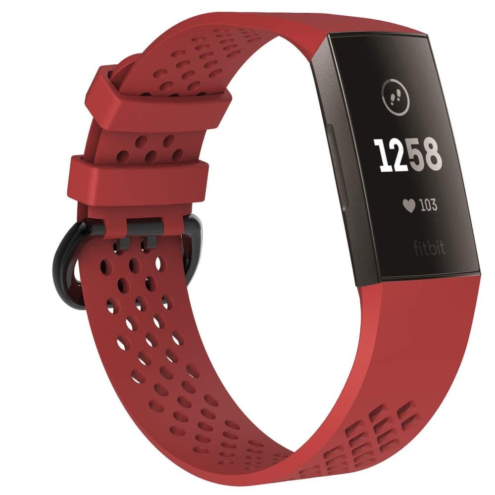 Fitbit Charge 3/4 armbånd - rød - S.