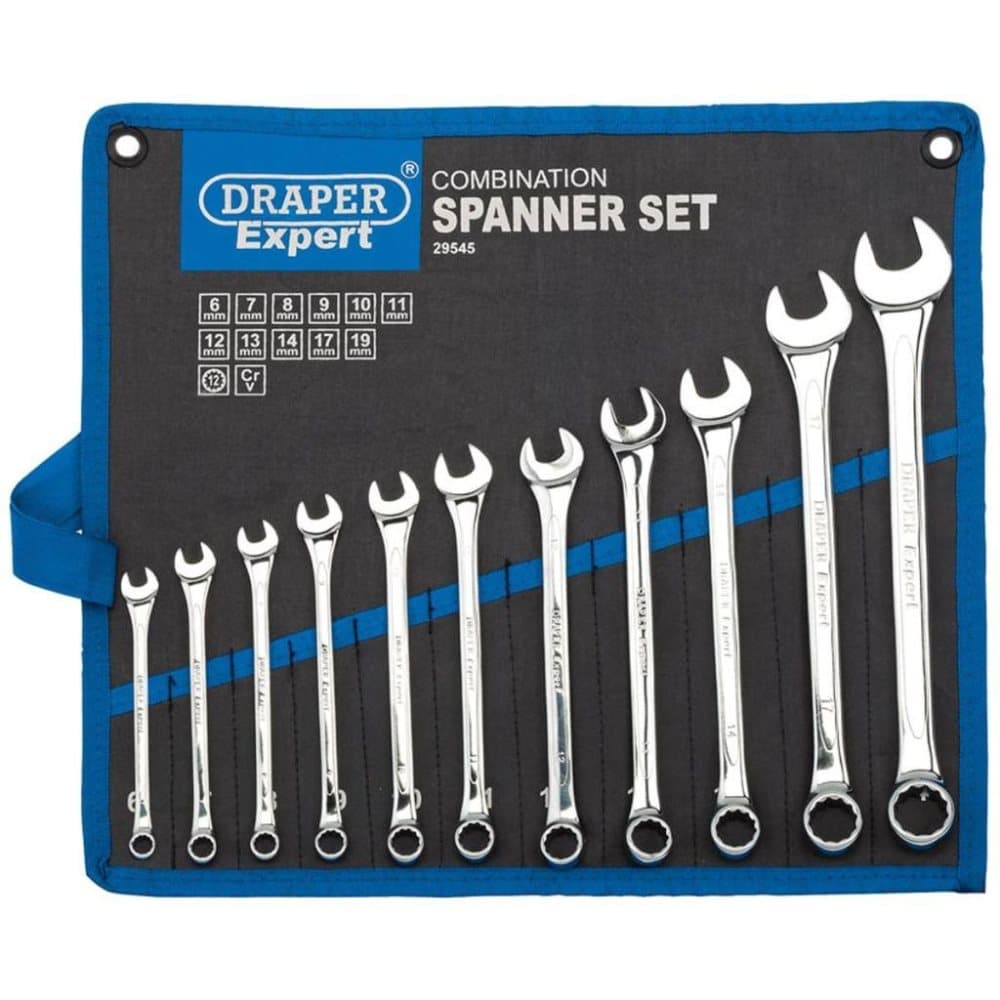 Draper Tools metrisk kombinationsnøglesæt 11 dele sølv 29545